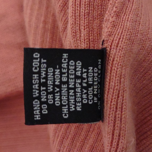 Premise Cashmere Blend Women's Salmon Pink Open Front Long Cardigan Size Medium - Picture 11 of 13